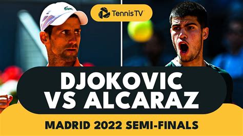 Carlos Alcaraz vs. Novak Djokovic Madrid 2022 Semi.